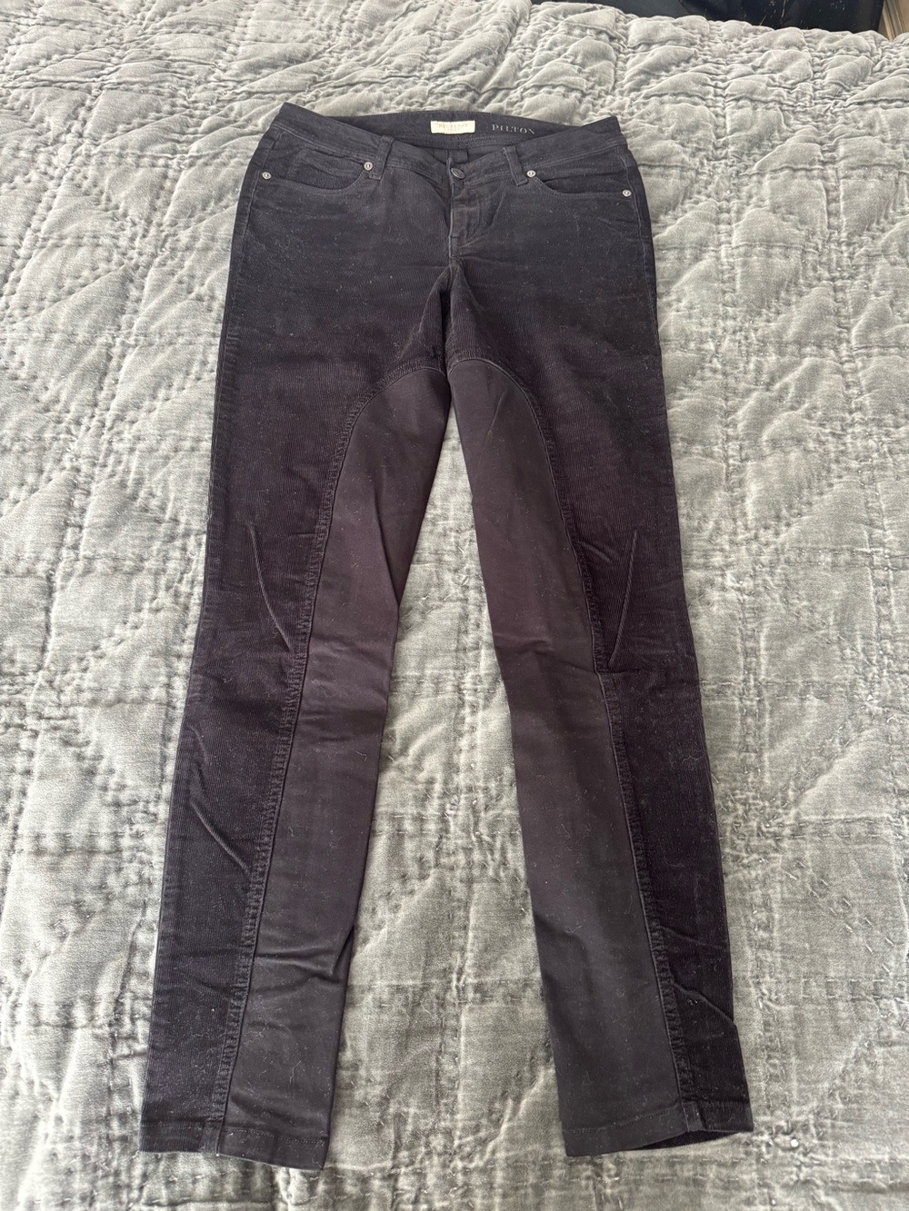 Burberry Brit PiltonBlack Riding-Style Skinny Ankle Pants 28